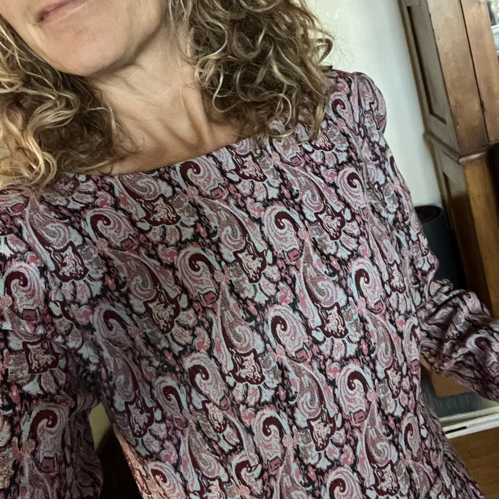 Pink and Black Paisley dress. A bit too big for me